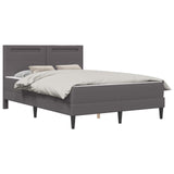 Struttura del letto con testiera Grigio 120 x 190 cm Similpelle