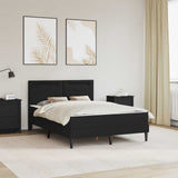Struttura del letto con testiera Nero 160 x 200 cm Similpelle