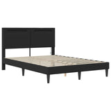 Struttura del letto con testiera Nero 160 x 200 cm Similpelle
