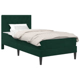 Struttura letto con materasso Verde Scuro 90 x 190 cm Velluto