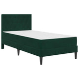 Struttura letto con materasso Verde Scuro 90 x 190 cm Velluto