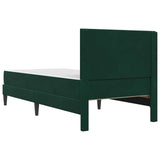 Struttura letto con materasso Verde Scuro 90 x 190 cm Velluto