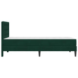 Struttura letto con materasso Verde Scuro 90 x 190 cm Velluto