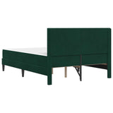 Struttura letto con materasso Verde Scuro 120 x 190 cm Velluto