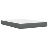 Struttura letto con materasso Grigio scuro 120 x 190 cm Tessuto