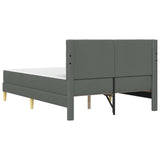 Struttura letto con materasso Grigio scuro 120 x 190 cm Tessuto