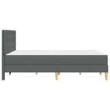 Struttura letto con materasso Grigio scuro 120 x 190 cm Tessuto