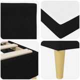 Struttura letto con materasso Nero 120 x 190 cm Tessuto