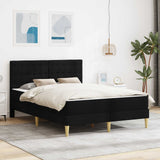 Struttura letto con materasso Nero 120 x 190 cm Tessuto