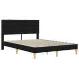 Struttura letto con materasso Nero 120 x 190 cm Tessuto