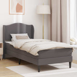Struttura del letto con testiera Grigio 90 x 200 cm Similpelle