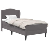Struttura del letto con testiera Grigio 90 x 200 cm Similpelle