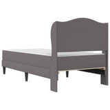 Struttura del letto con testiera Grigio 90 x 200 cm Similpelle