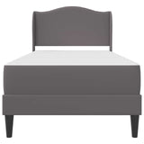 Struttura del letto con testiera Grigio 90 x 200 cm Similpelle