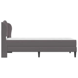 Struttura del letto con testiera Grigio 90 x 200 cm Similpelle