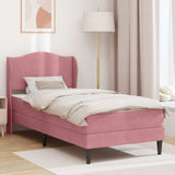Struttura del letto con testiera Rosa 90 x 190 cm Velluto