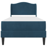 Struttura del letto con testiera Blu 90 x 190 cm Velluto