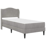 Struttura del letto Grigio Chiaro 90 x 200 cm Velluto