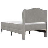 Struttura del letto Grigio Chiaro 90 x 200 cm Velluto