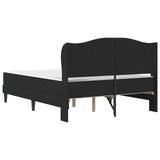 Struttura del letto con testiera Nero 140 x 200 cm Velluto