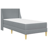 Struttura letto con materasso Grigio chiaro 90 x 190 cm Tessuto