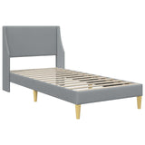 Struttura letto con materasso Grigio chiaro 90 x 190 cm Tessuto