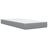 Struttura letto con materasso Grigio chiaro 90 x 190 cm Tessuto