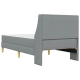 Struttura letto con materasso Grigio chiaro 90 x 190 cm Tessuto