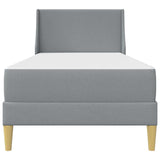 Struttura letto con materasso Grigio chiaro 90 x 190 cm Tessuto