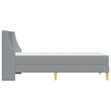 Struttura letto con materasso Grigio chiaro 90 x 190 cm Tessuto