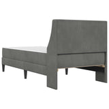 Struttura letto con materasso Grigio scuro 90 x 190 cm Velluto
