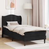 Struttura del letto con testiera Nero 90 x 190 cm Velluto