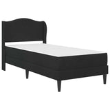 Struttura del letto con testiera Nero 90 x 190 cm Velluto