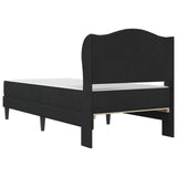Struttura del letto con testiera Nero 90 x 190 cm Velluto