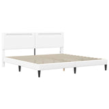 Struttura del letto con testiera Bianco 180 x 200 cm Similpelle