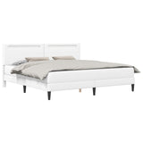 Struttura del letto con testiera Bianco 180 x 200 cm Similpelle