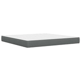 Struttura letto con materasso Grigio scuro 180 x 200 cm Tessuto
