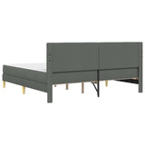 Struttura letto con materasso Grigio scuro 180 x 200 cm Tessuto