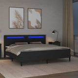 Struttura del letto con testiera Nero 180 x 200 cm Similpelle