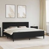 Struttura del letto con testiera Nero 180 x 200 cm Similpelle