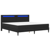 Struttura del letto con testiera Nero 180 x 200 cm Similpelle
