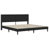 Struttura del letto con testiera Nero 180 x 200 cm Similpelle