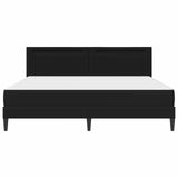 Struttura del letto con testiera Nero 180 x 200 cm Similpelle
