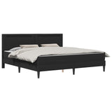 Struttura del letto con testiera Nero 180 x 200 cm Similpelle