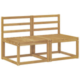2 Pezzo Divano centrale per esterno Legno di Acacia Massello