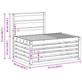 Set di divani da esterno Bianco 91 x 63 x 73 cm