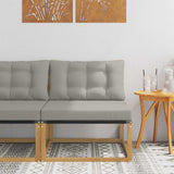 Divano centrale per esterno Bianco 79 x 83 x 73 cm acciaio