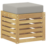 Panca da esterno con cuscino Bianco 43 x 43 x 45 cm