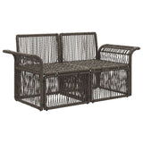 Divano da giardino 2-Numero di posti Grigio polyrattan