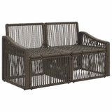 Divano da giardino 2-Numero di posti Grigio polyrattan
